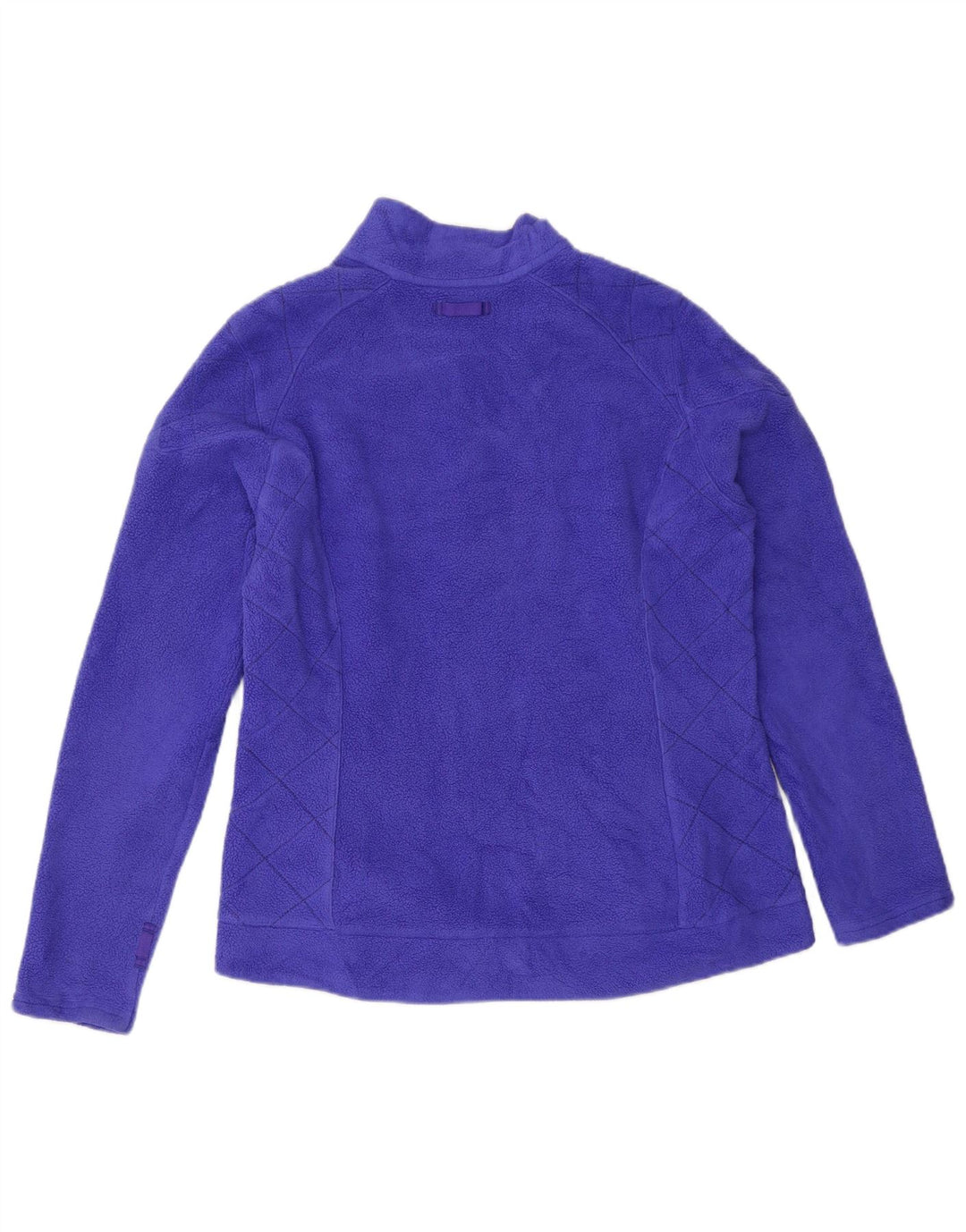 EDDIE BAUER Womens Fleece Jacket UK 14 Medium Purple Polyester