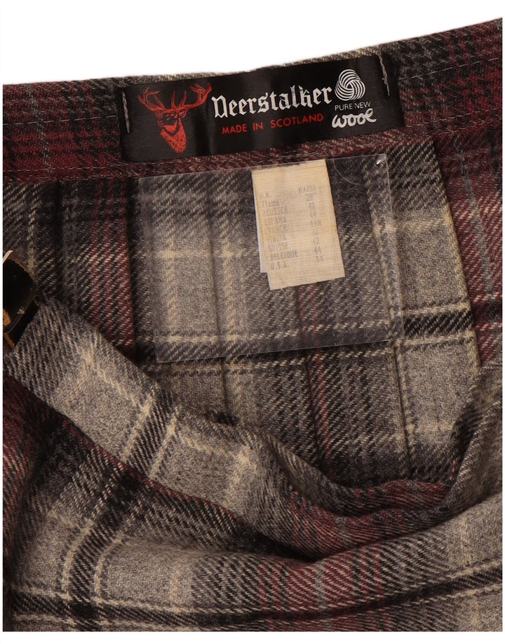 Fusta pliată pentru femei Deerstalker W28 Lână carouri roșie medie