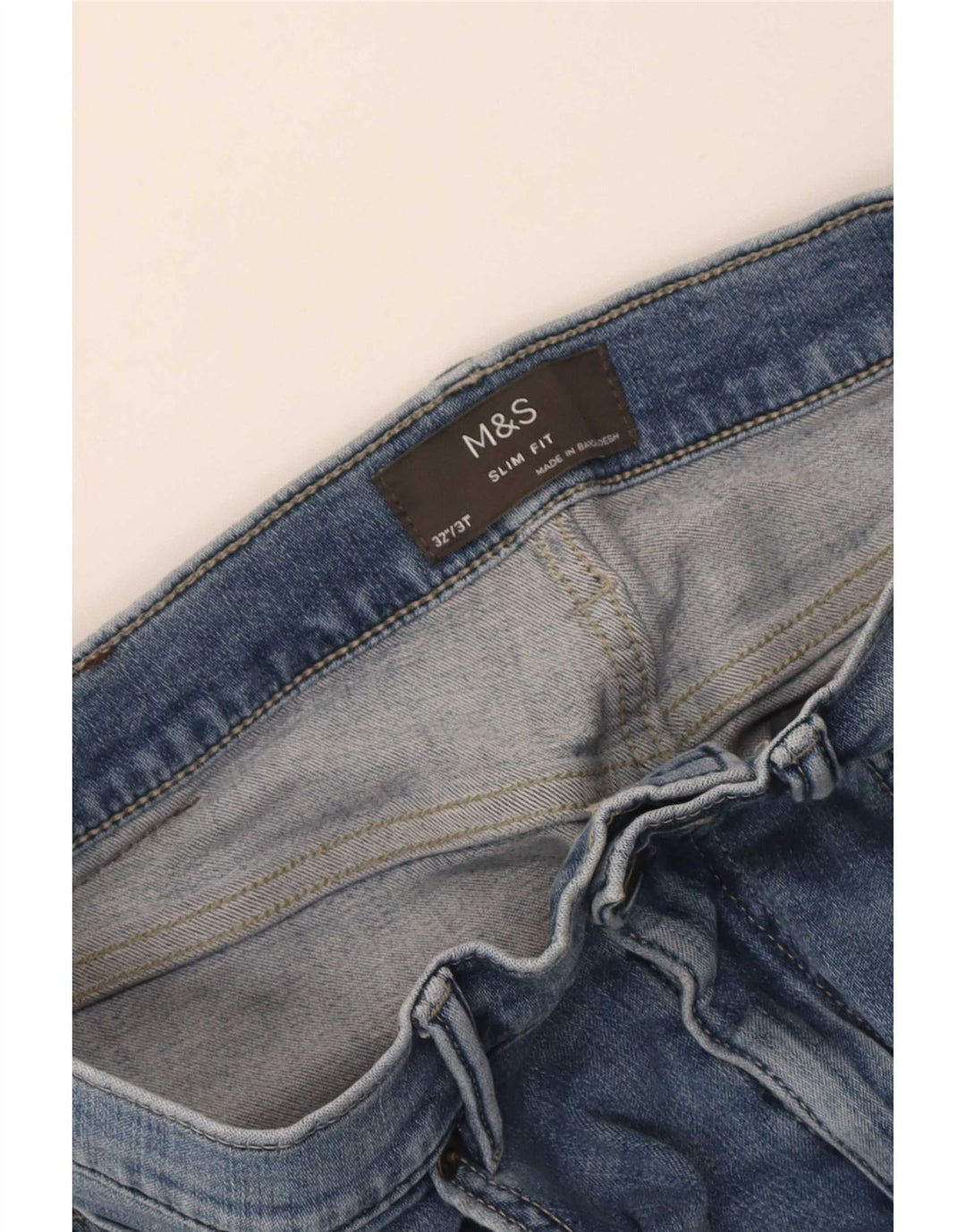 Marks & Spencer Jean Slim Homme W32 L31 Bleu