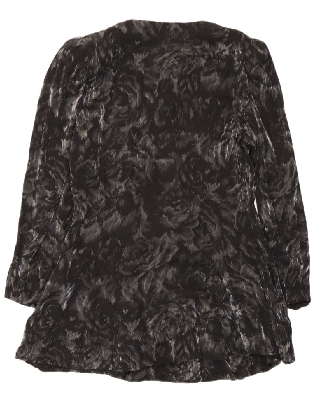 Michele Boyard Womens Longline Shirt Blouse EU 40 Medium Black Floral