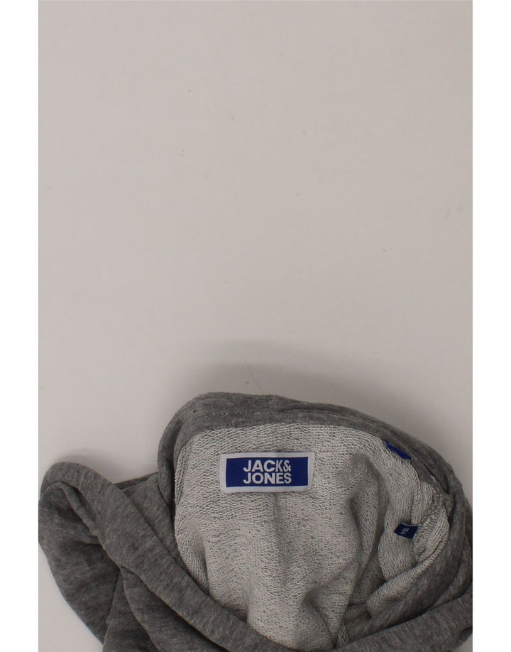JACK & JONES Boys Hoodie Jumper 13-14 Years Grey Cotton Vintage Jack & Jones and Second-Hand Jack & Jones from Messina Hembry 