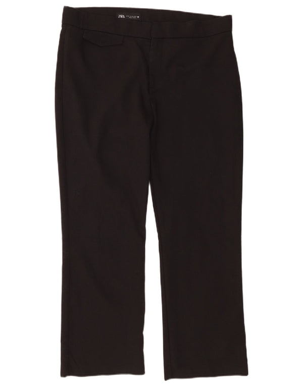 Proste spodnie damskie Zara XL W32 L25, czarne, bawełniane