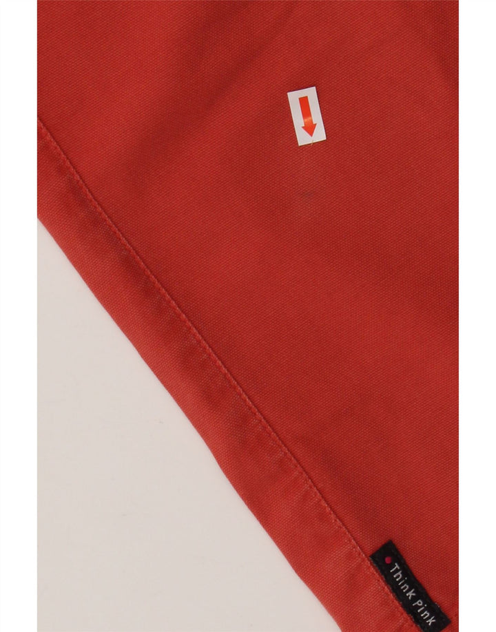 THINK PINK Bermuda masculina jeans IT 50 grande W34 algodão rosa