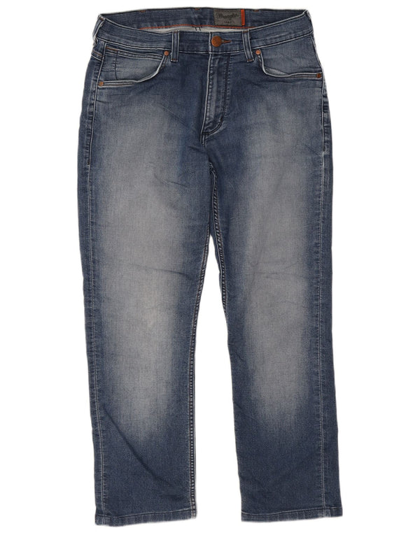 Wrangler Mens Greensboro Straight Jeans W30 L30 kék