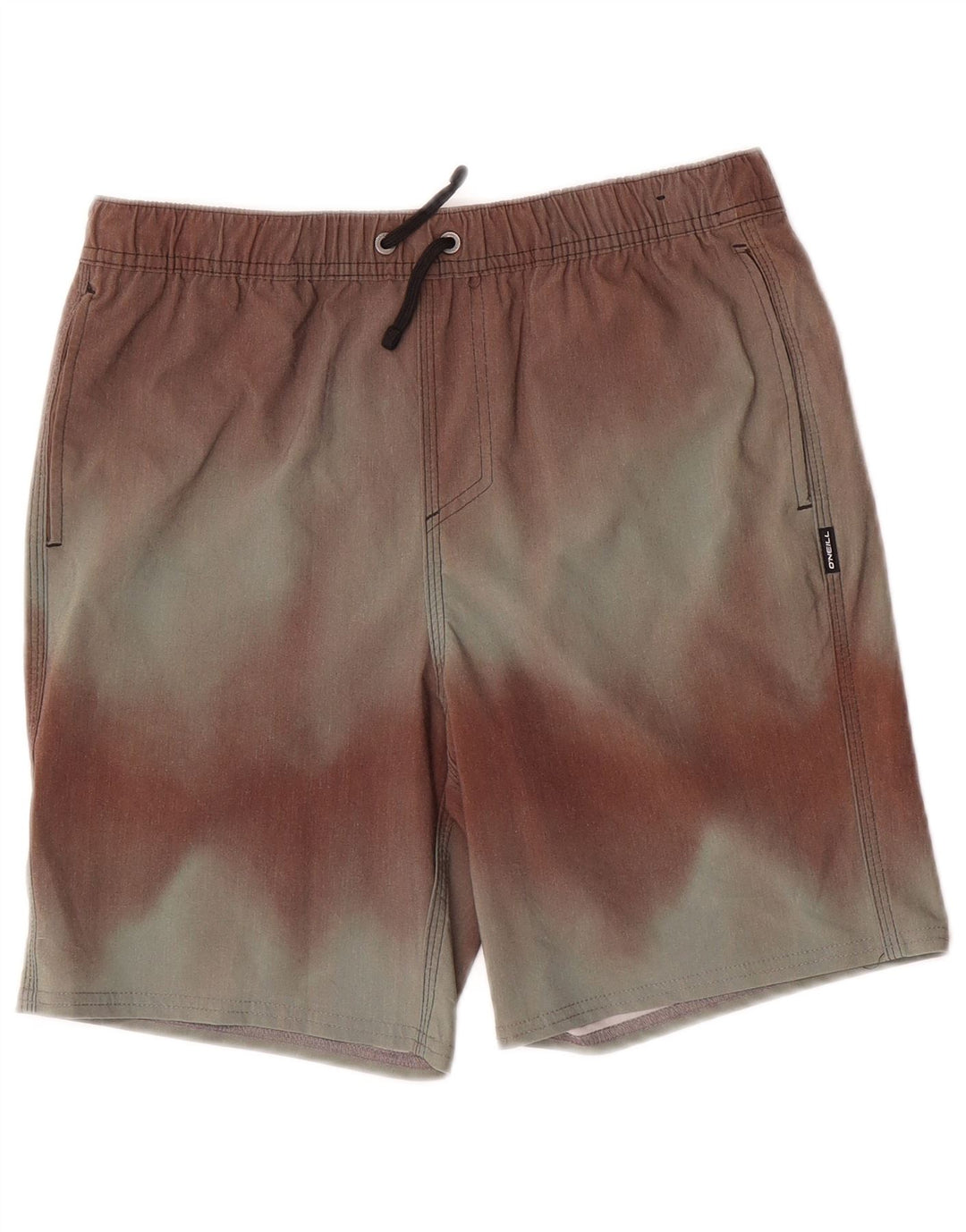 O'Neill Boys Sport Shorts 13-14 Years XL Maroon Tie Dye Polyester