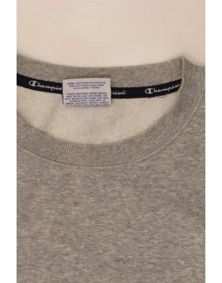 Champion Mens Graphic Sweatshirt Jumper Large Grey Flecked Cotton