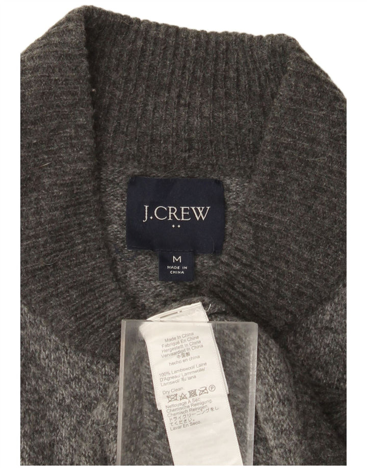 Maglione cardigan da uomo J. Crew Lana d'agnello screziata grigio medio
