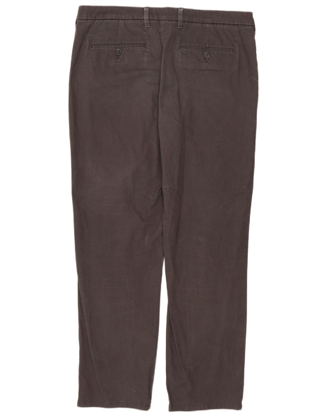 Marks & Spencer Mens Straight Regular Fit Chino Trousers W36 L31 Grey