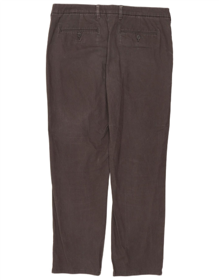 Marks & Spencer Mens Straight Regular Fit Chino Trousers W36 L31 Grey