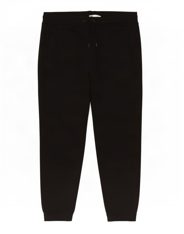 Zara Mens Tracksuit Trousers Joggers XL Black Cotton