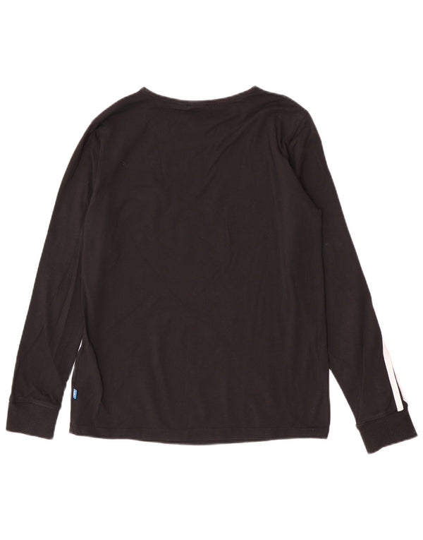 Top pentru femei Adidas cu mânecă lungă UK 10 mic bumbac negru