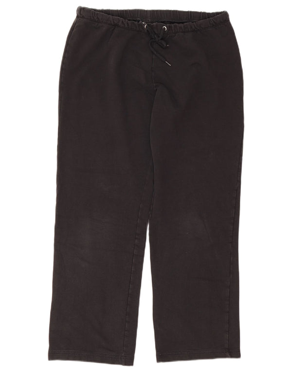 Champion Womens Crop træningsdragt Bukser UK 14 Medium Black Bomuld