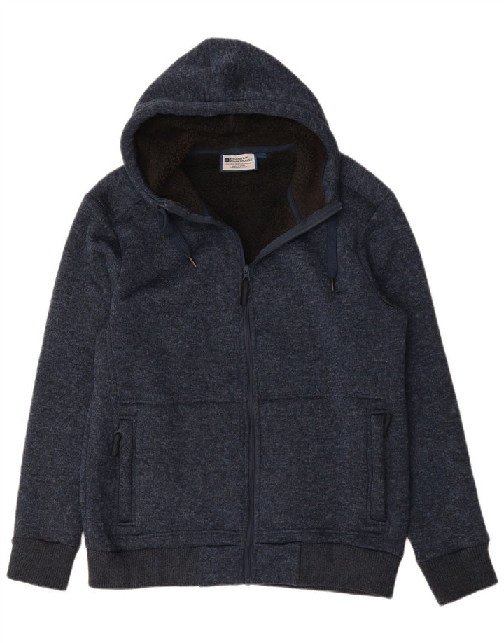 Mountain Warehouse Mens Knit Bomber Jacket UK 40 Large Navy Blue Flecked