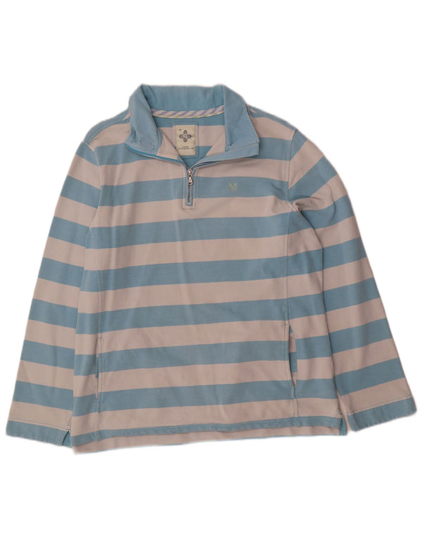 Crew Clothing Damen-Sweatshirt mit Reißverschluss, UK 18, XL, blau gestreift