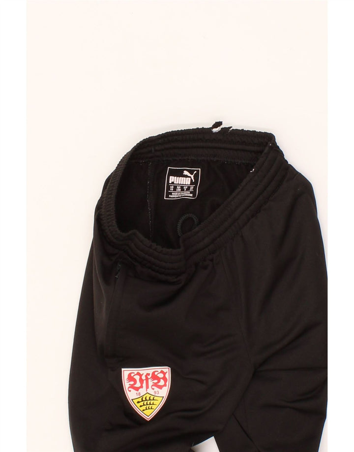 PUMA Boys Graphic Tracksuit Trousers Joggers 7-8 Years  Black Polyester Vintage Puma and Second-Hand Puma from Messina Hembry 