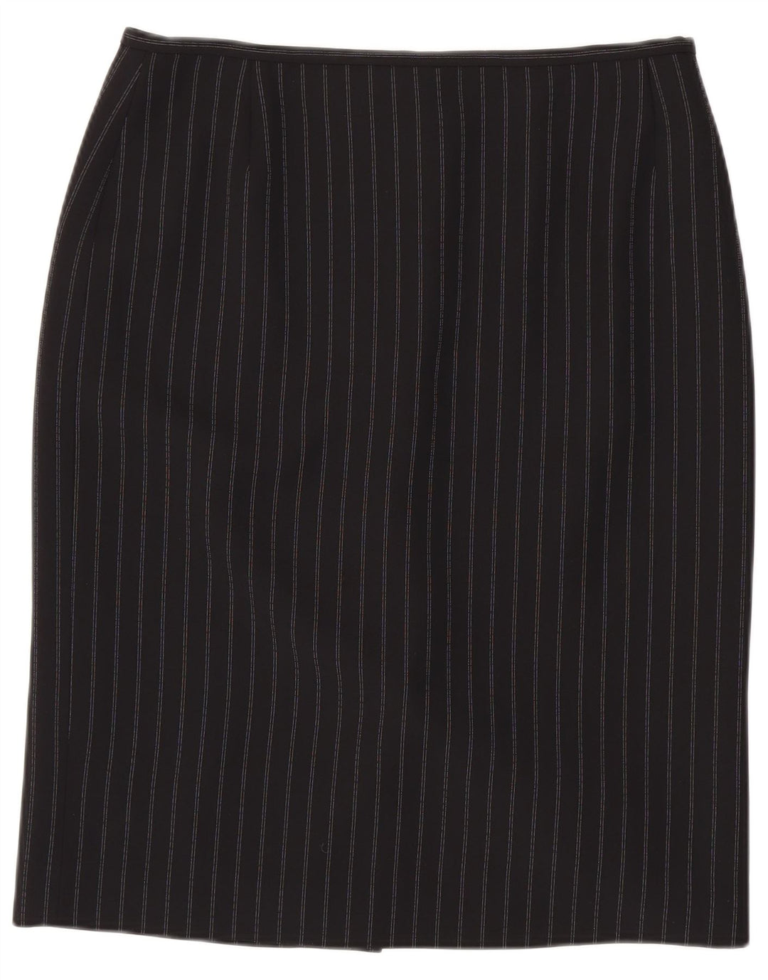 JAEGER Damen Bleistiftrock UK 16 Large W34 Schwarz gestreift Polyester