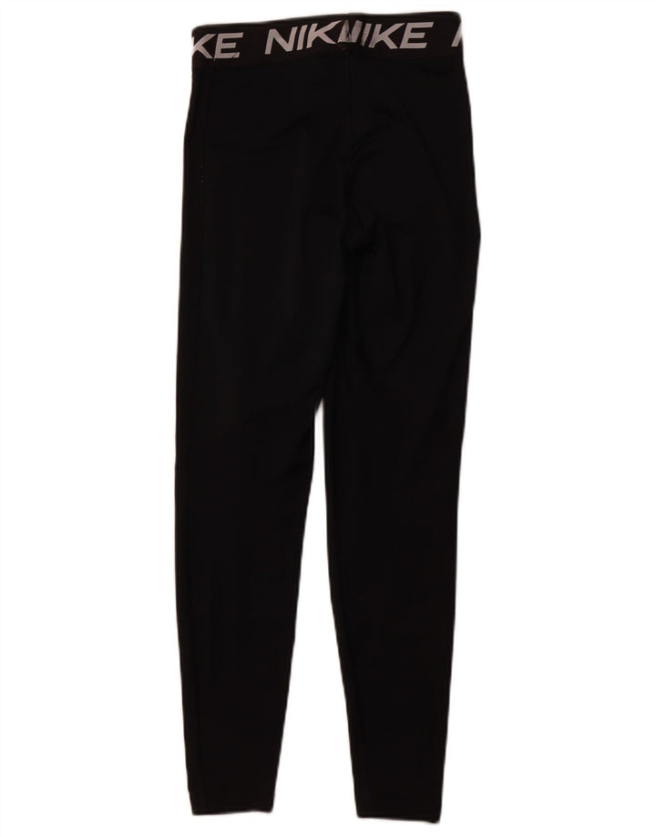 Leggings grafici NIKE da donna Dri Fit UK 8 piccoli poliestere nero