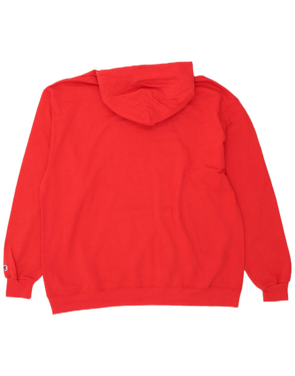 Champion Herren-Kapuzenpullover mit Grafik, 3XL, rote Baumwolle