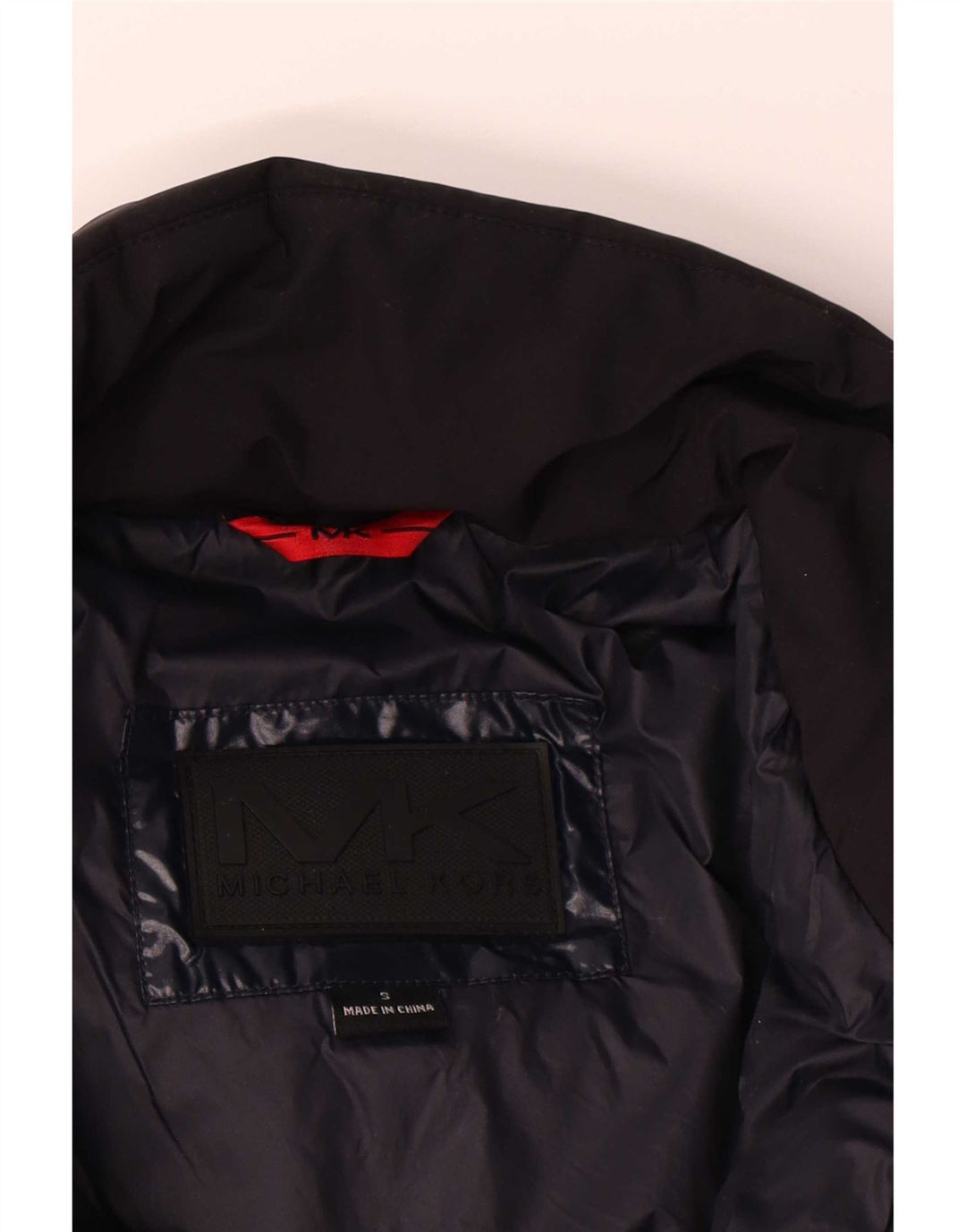 Michael Kors Mens Loose Fit Padded Jacket UK 36 Small Navy Blue Polyester