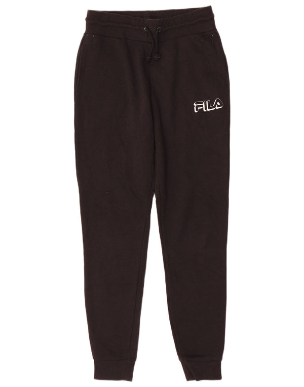 Fila Womens Graphic Tracksuit Trousers Joggers UK 10 Small  Black
