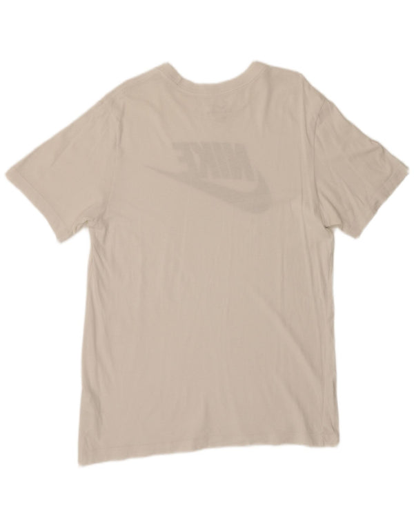 Camiseta Nike masculina gráfica Top médio algodão branco