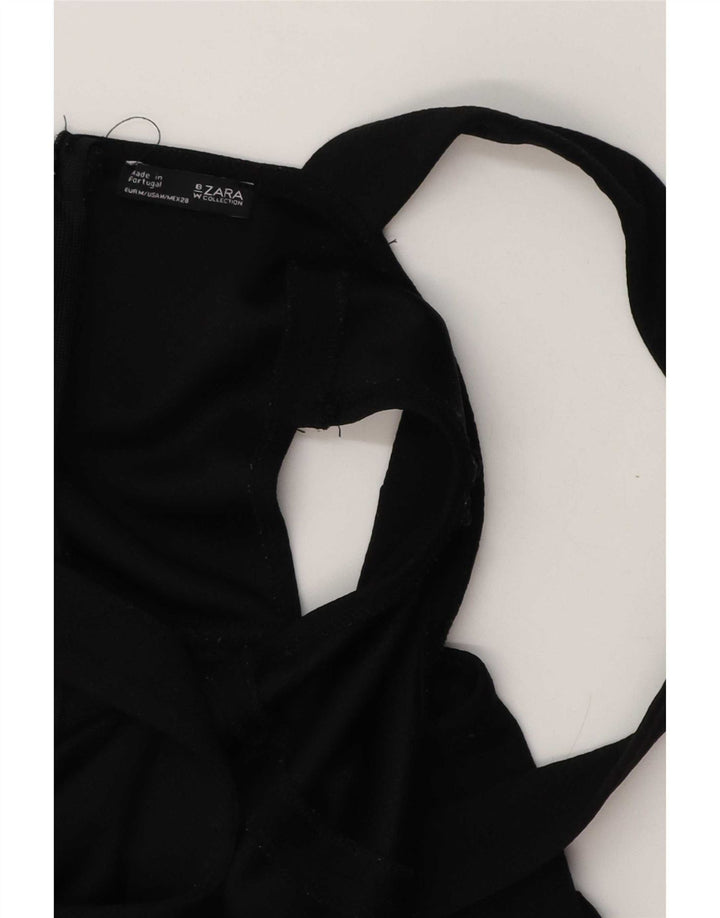 Zara Womens Sleeveless Jumpsuit UK 12 Medium Black