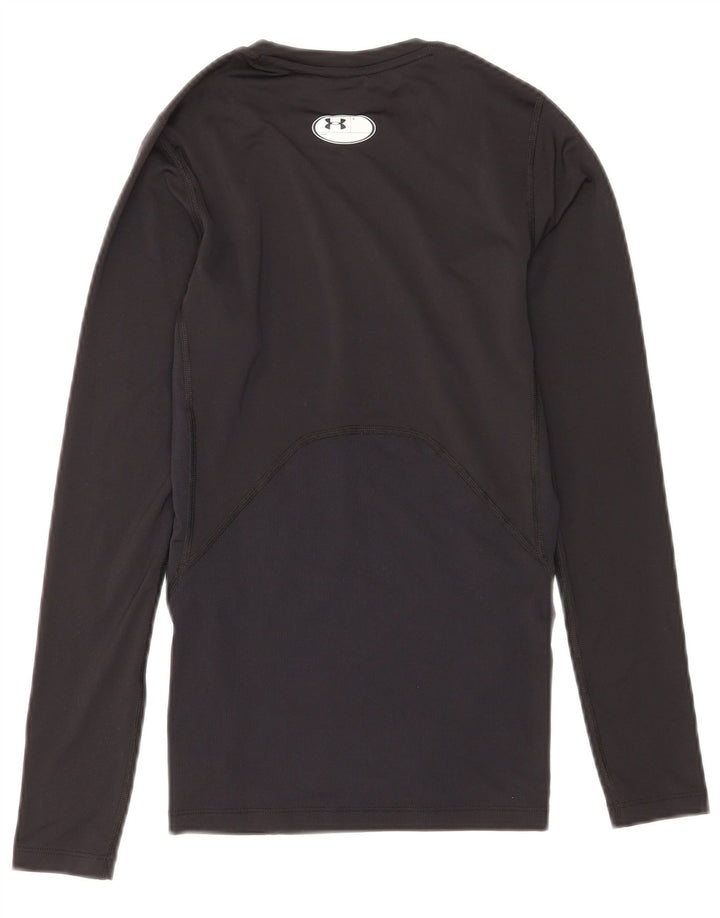 Under Armour Womens Heat Gear Top Long Sleeve UK 10 Small Black Polyester