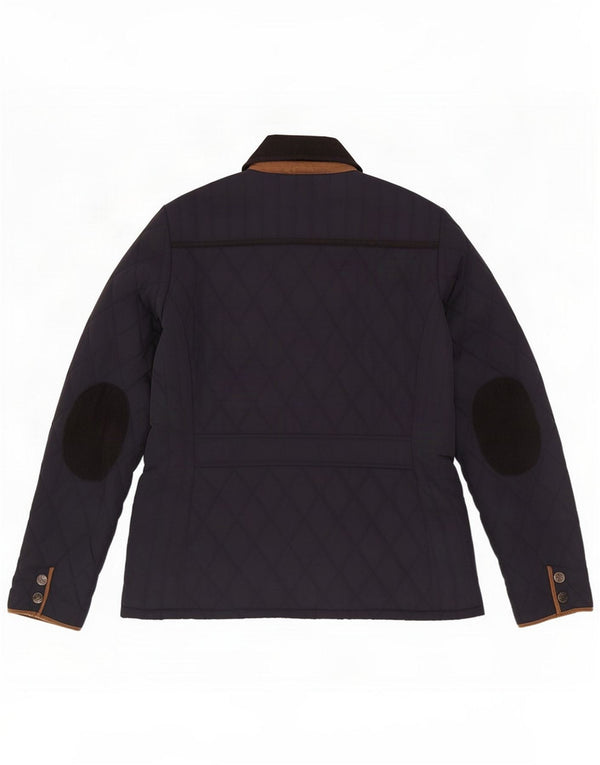 Crew Clothing Giacca trapuntata da donna UK 12 Medium Navy Blue Poliestere
