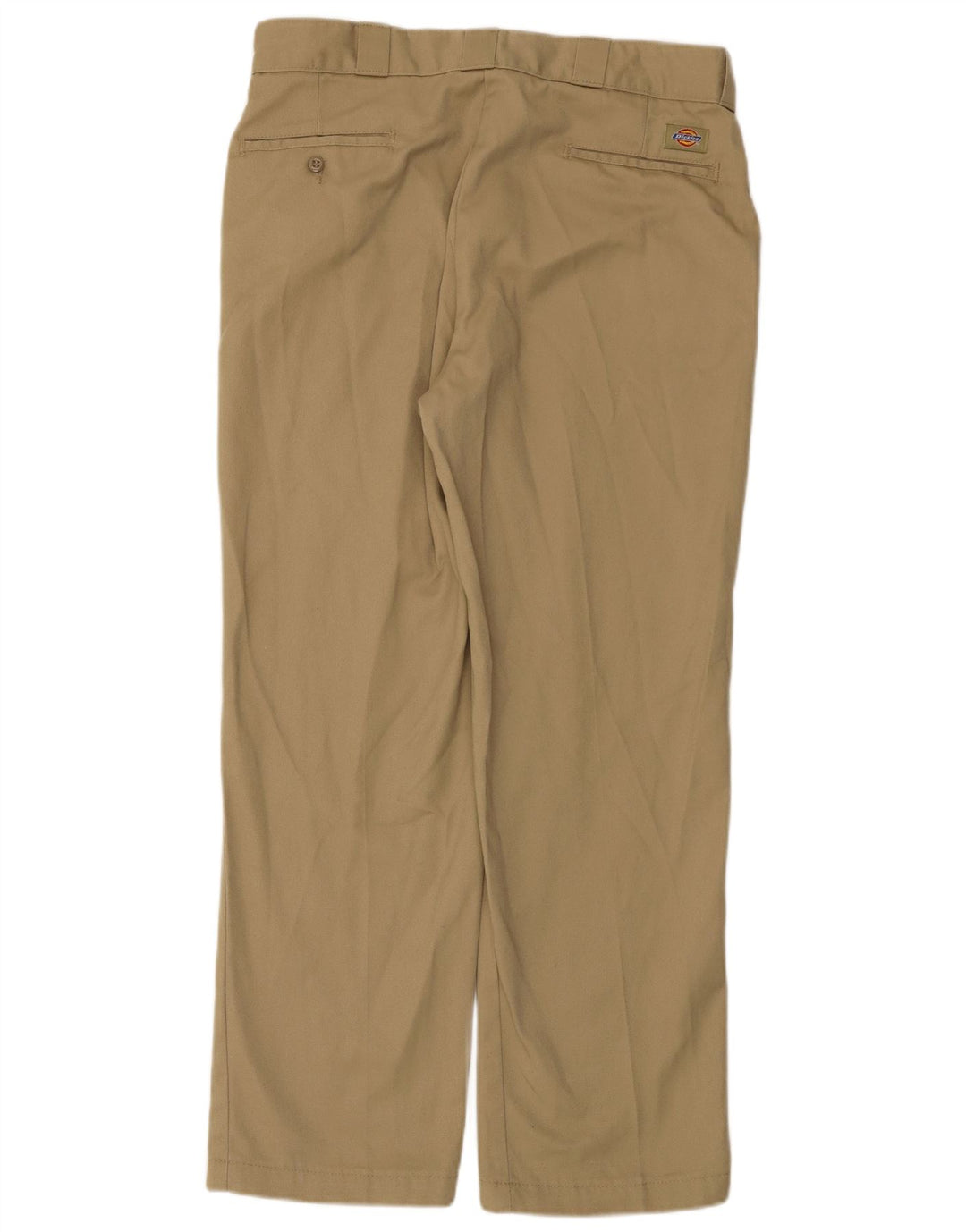 Dickies Mens Straight Chino Trousers W36 L30 Beige Polyester