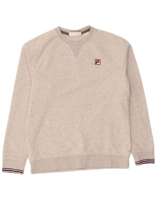 Fila Hombre Sudadera Jumper Small Gris Algodón