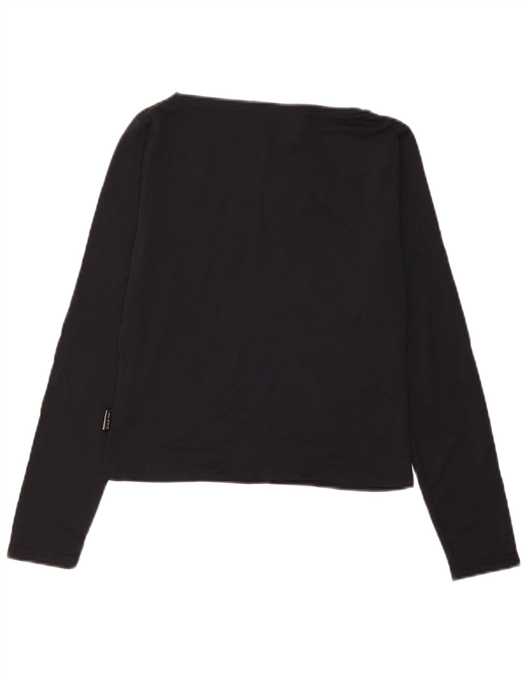 Gas Womens Crop Top Long Sleeve UK 10 Small Black Polyamide