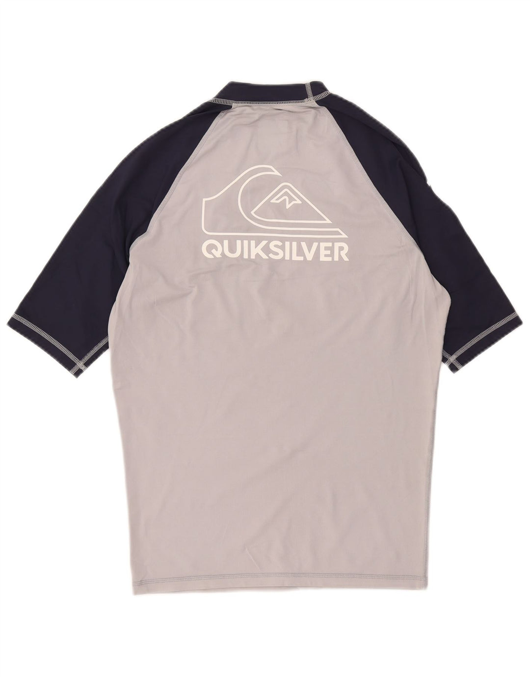 Quiksilver Mens Graphic T-Shirt Top Large Grey Colourblock