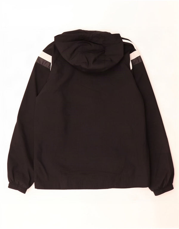 Adidas Chaqueta impermeable con capucha para hombre UK 36 Small Black Colourblock Poliéster