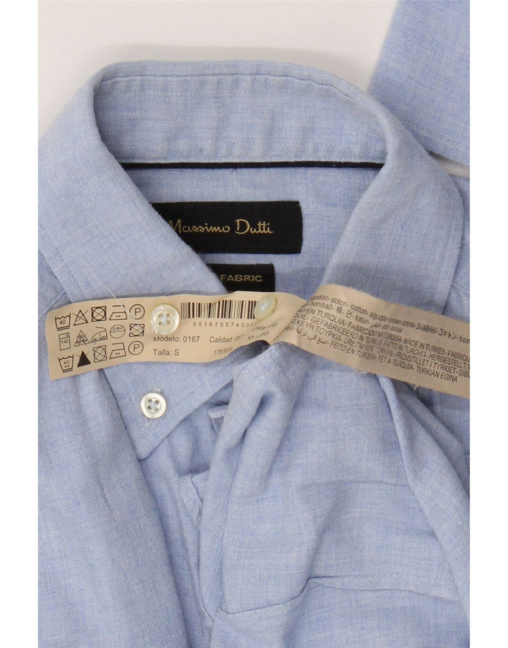 Camicia Uomo Massimo Dutti Piccola Blu Cotone