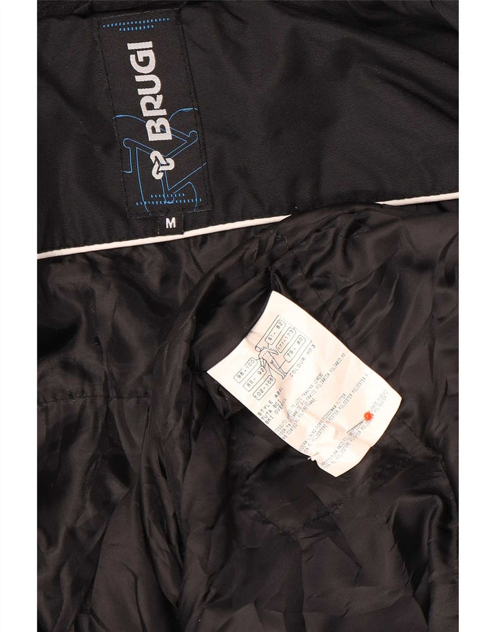 Brugi Mens Graphic Hooded Ski Jumpsuit Medium  Black Colourblock Polyamide