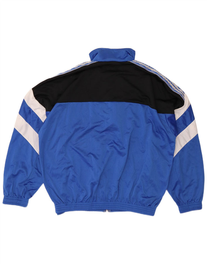 UHLSPORT Mens Graphic Tracksuit Top Jacket 2XL Blue Colourblock Polyester