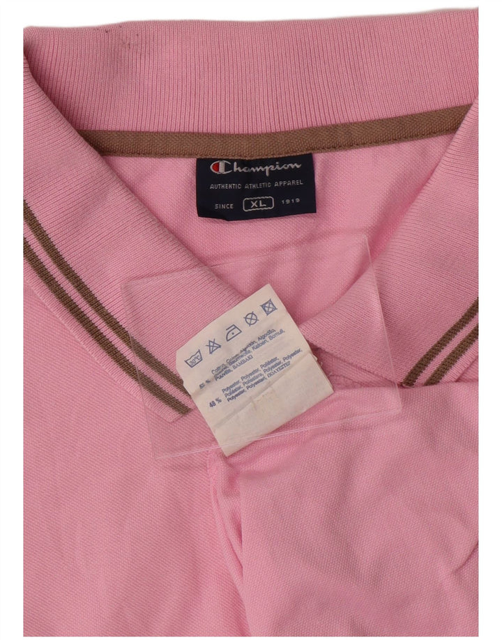 Camisa polo masculina CHAMPION XL algodão rosa