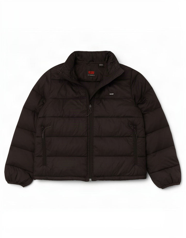Levi's Damen Wattierte Jacke UK 14 Medium Schwarz Polyester