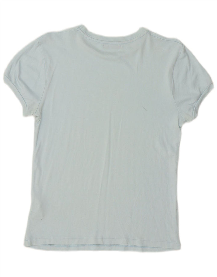Zara Womens T-Shirt Top UK 10 Small Blue Viscose