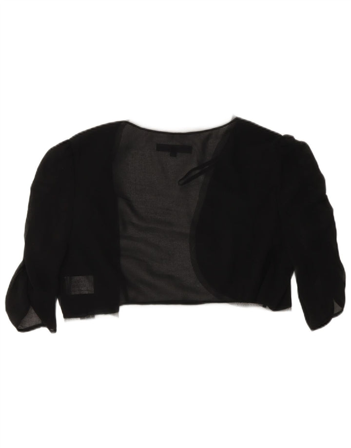 Coast Damen-Bolero-Oberteil mit 3/4-Ärmeln, durchsichtig, UK 14, Mittelschwarz, Polyester
