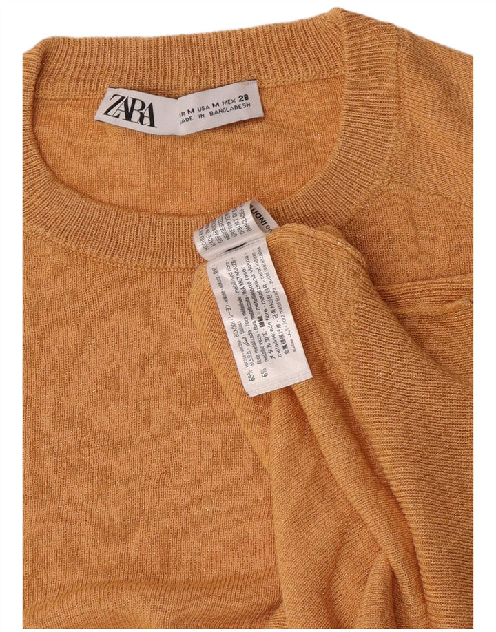 Zara Dame sweater med rund hals DK 12 Medium Orange Viscose