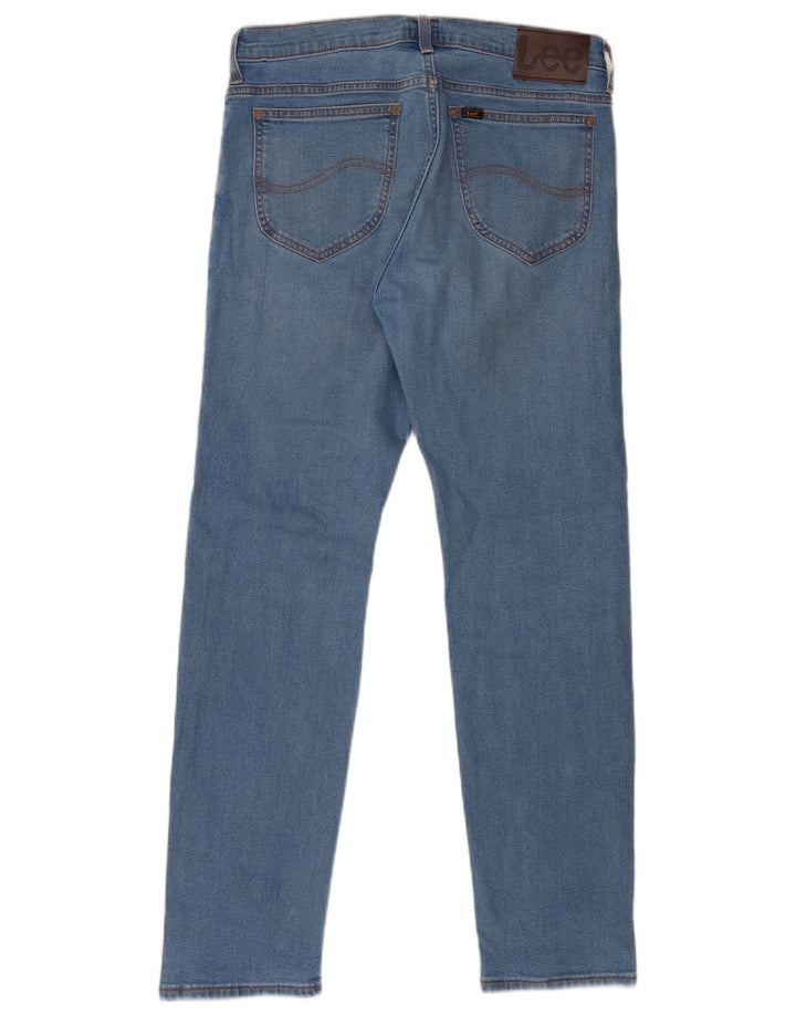 LEE Mens Rider Slim Jeans W31 L32 Azul Algodão
