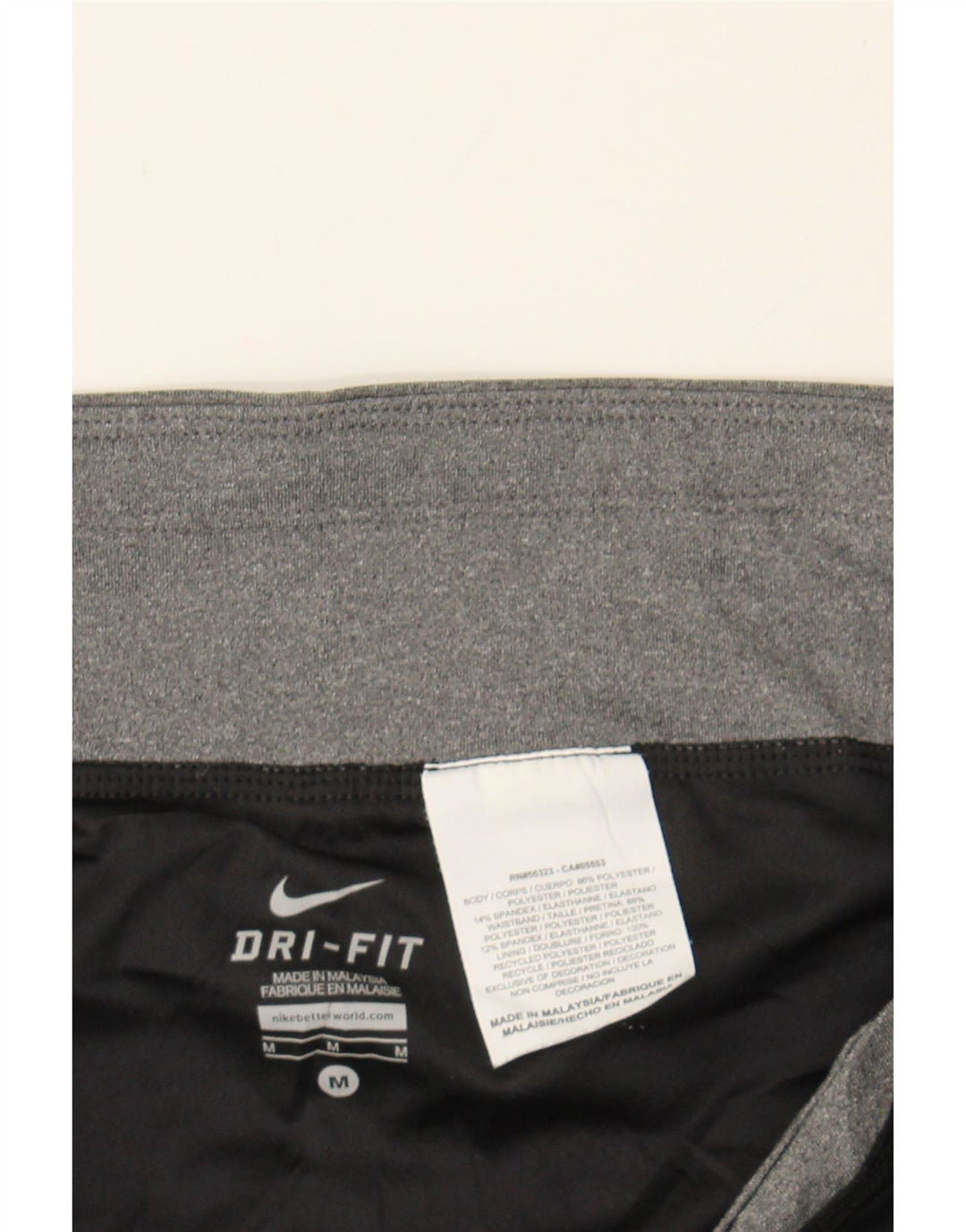 NIKE Womens Dri Fit Sport Shorts UK 14 Medium Black Polyester