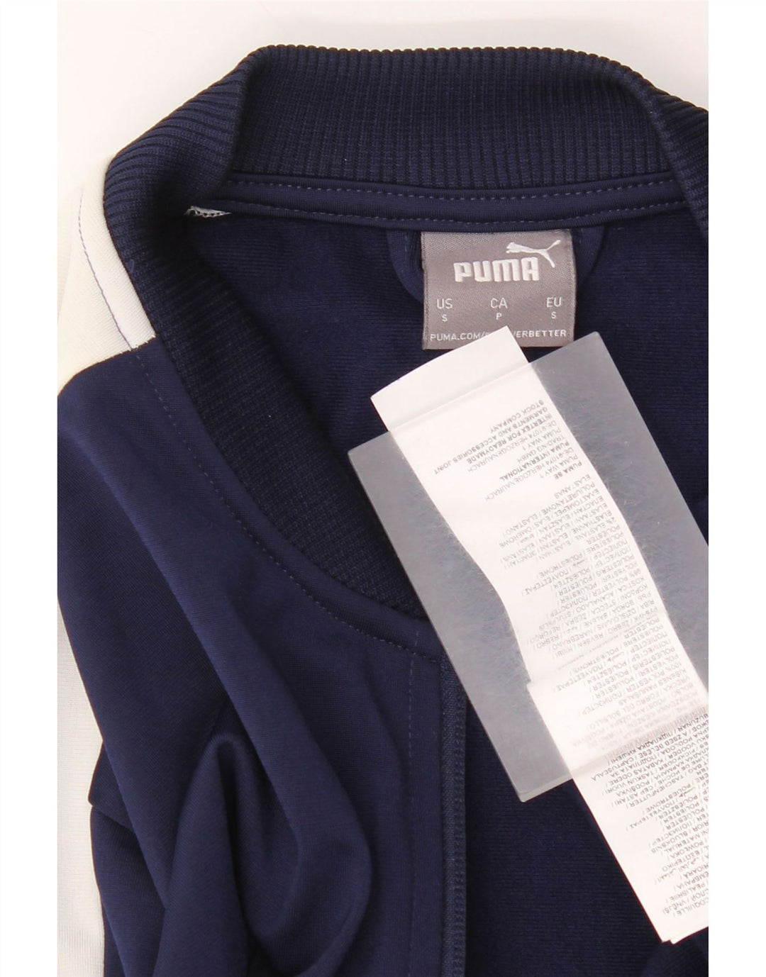 Jachetă de trening pentru bărbați Puma, din poliester color block, albastru bleumarin