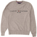 Męska bluza z grafiką Tommy Hilfiger, średnia, szara, nakrapiana bawełna