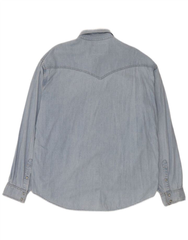 Wrangler Herren Jeanshemd XL, blaue Baumwolle