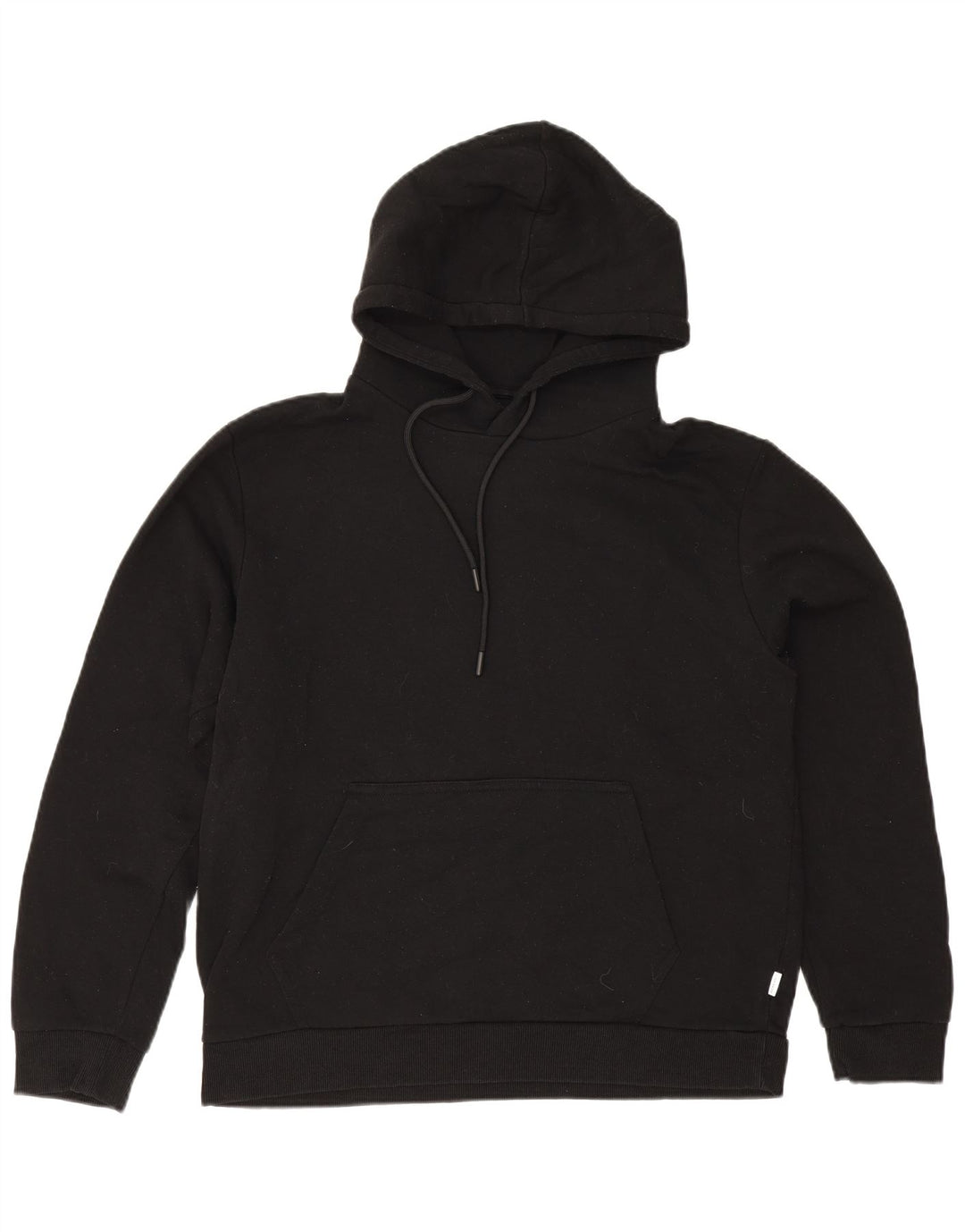 Jack & Jones Mens Hoodie Jumper Large Black Polyester