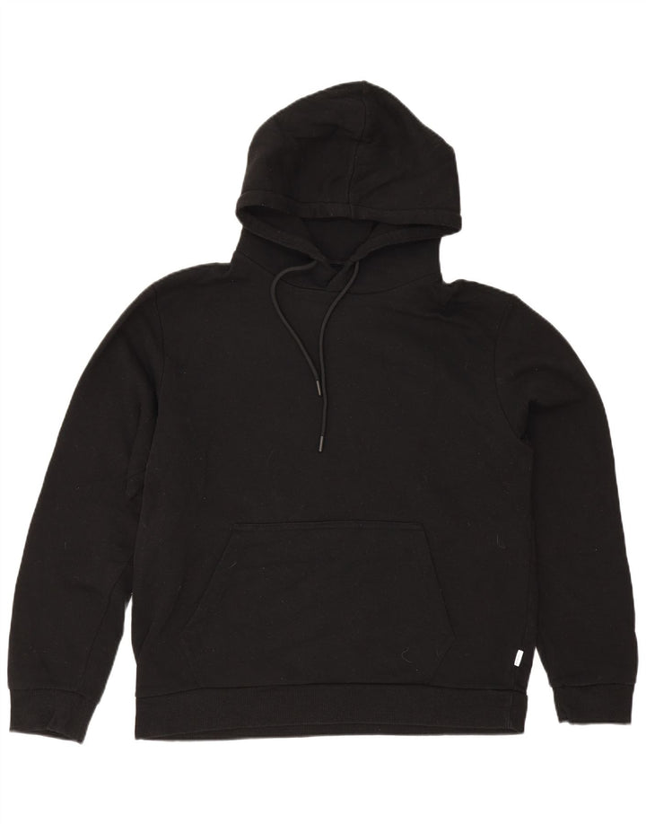 Jack & Jones Mens Hoodie Jumper Large Black Polyester