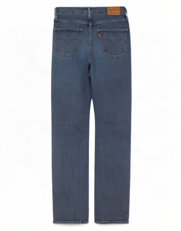Levi's Damen 724 Distressed High Rise Straight Jeans W27 L28 Blaue Baumwolle