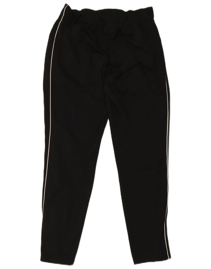 Nike Womens Dri Fit Tracksuit Trousers UK 12 Medium Black Striped